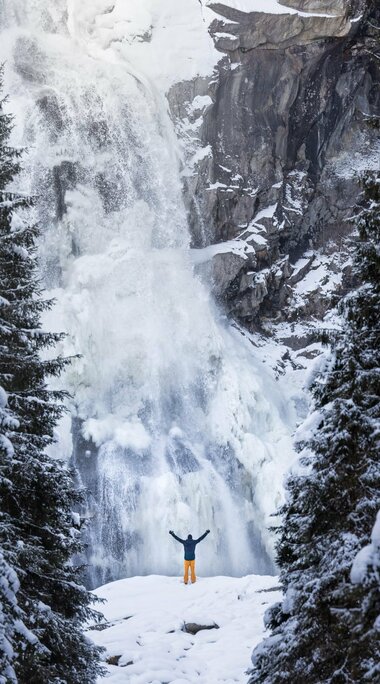 Krimmler Waterfalls in winter | © Holiday Region National Park Hohe Tauern - Daniel Breuer